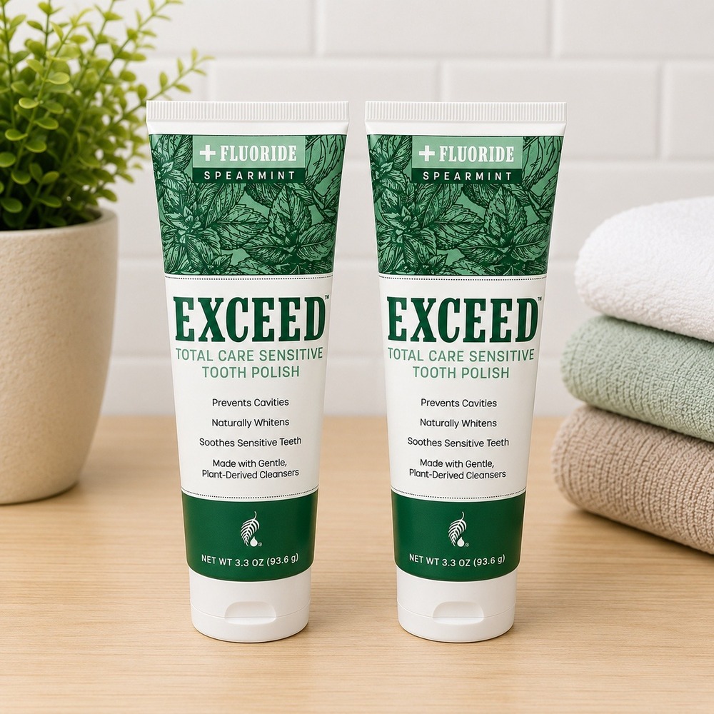 Melaleuca Exceed Total Care Sensitive Tooth Polish Spearmint 3.3oz Lot of 2